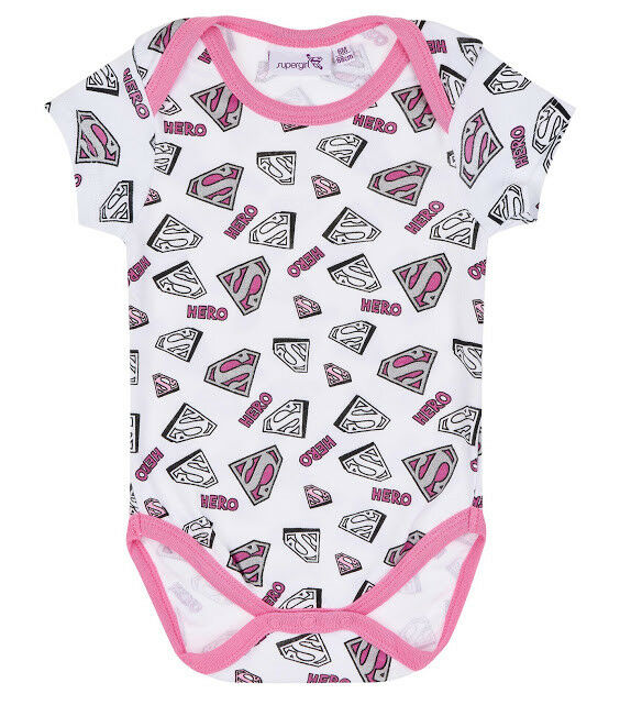 Body „Superbaby“ – Grau, Rosa & Weiß | Mädchen | Größe 62–92 | Neu
