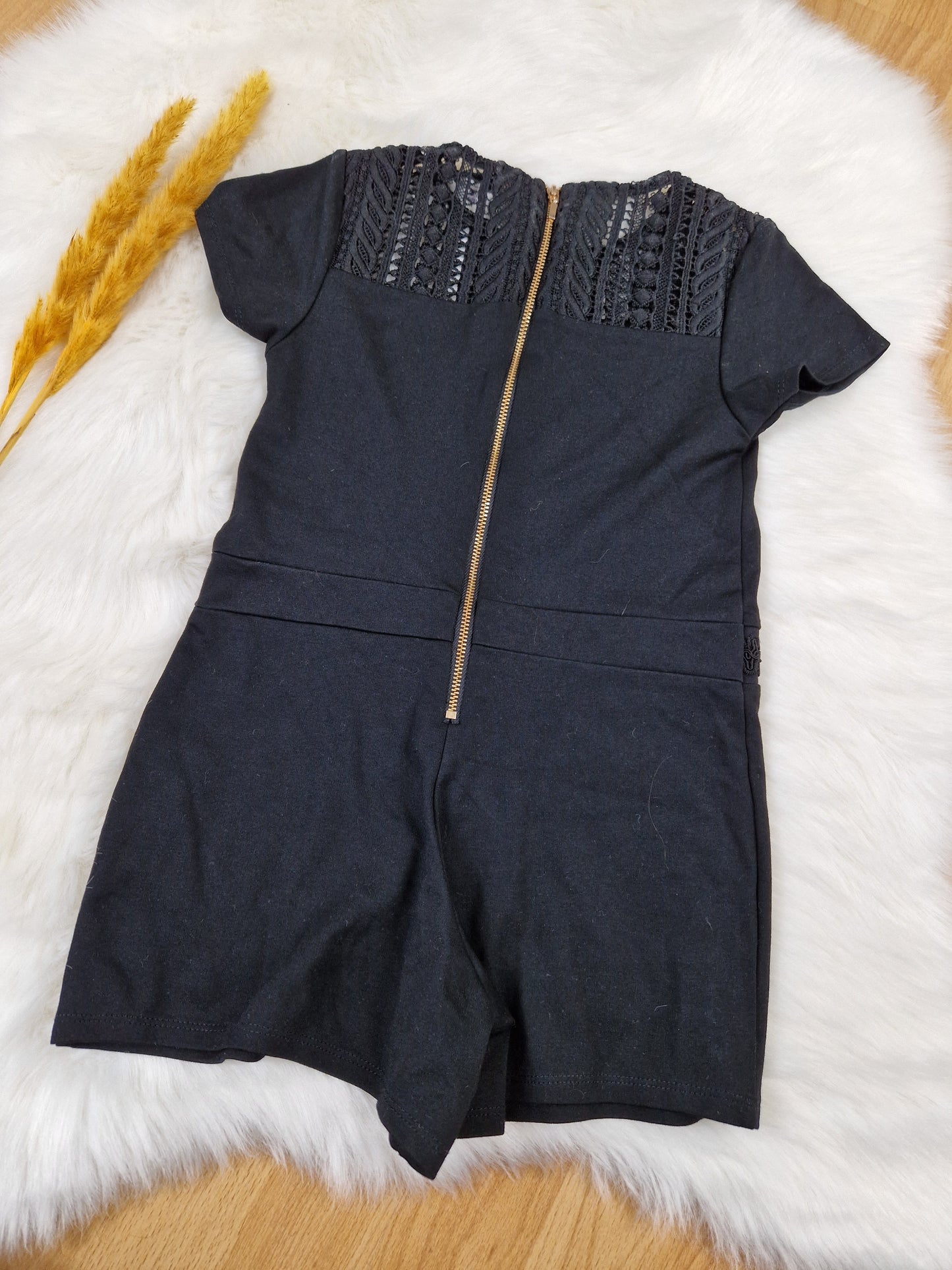 Schwarzer Jumpsuit „River Island“ – Englandmode | Größe 122/128