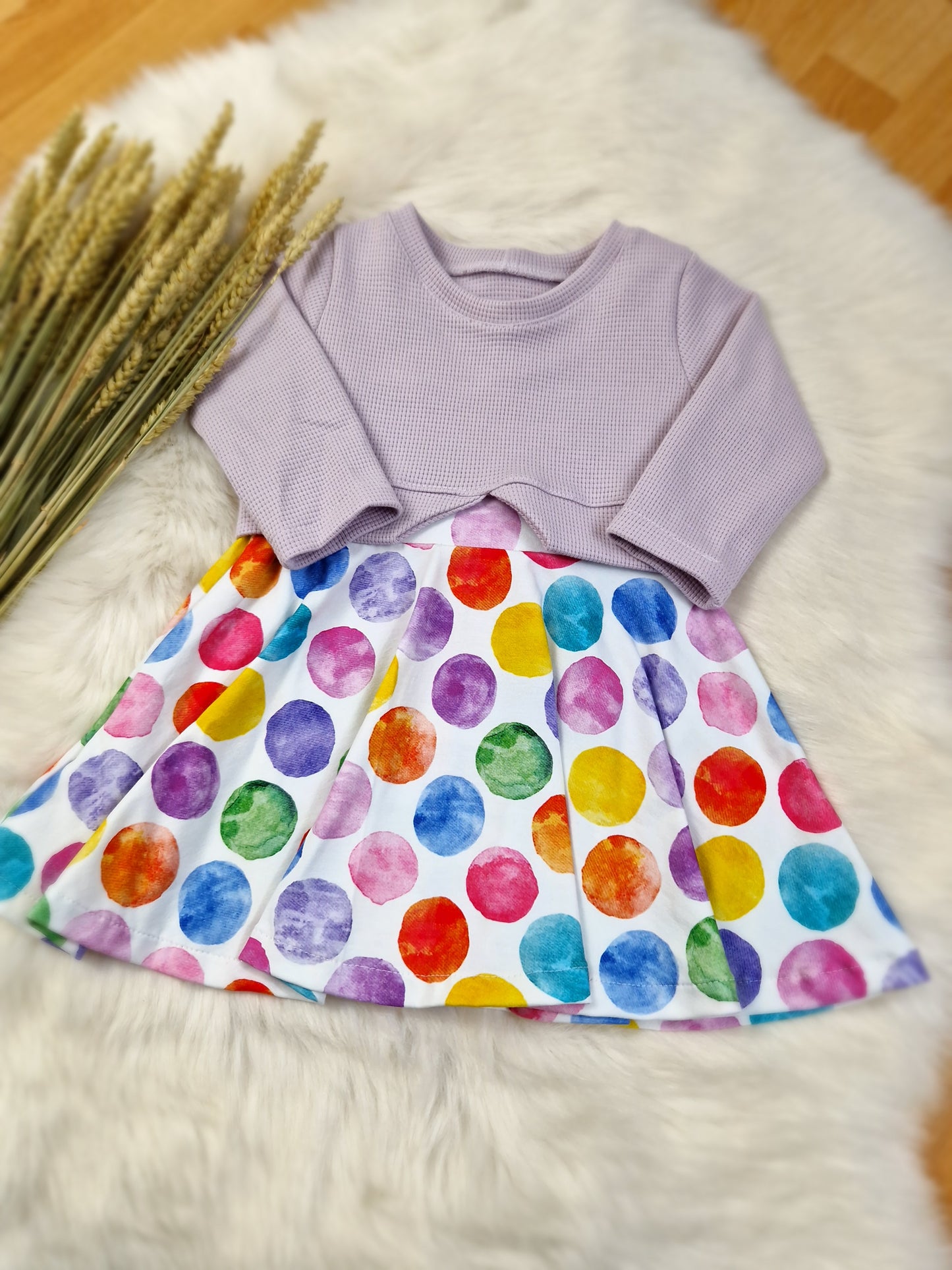 Handmade Set – Kleid & Sweater Kurz | Größe 80 | Mädchen