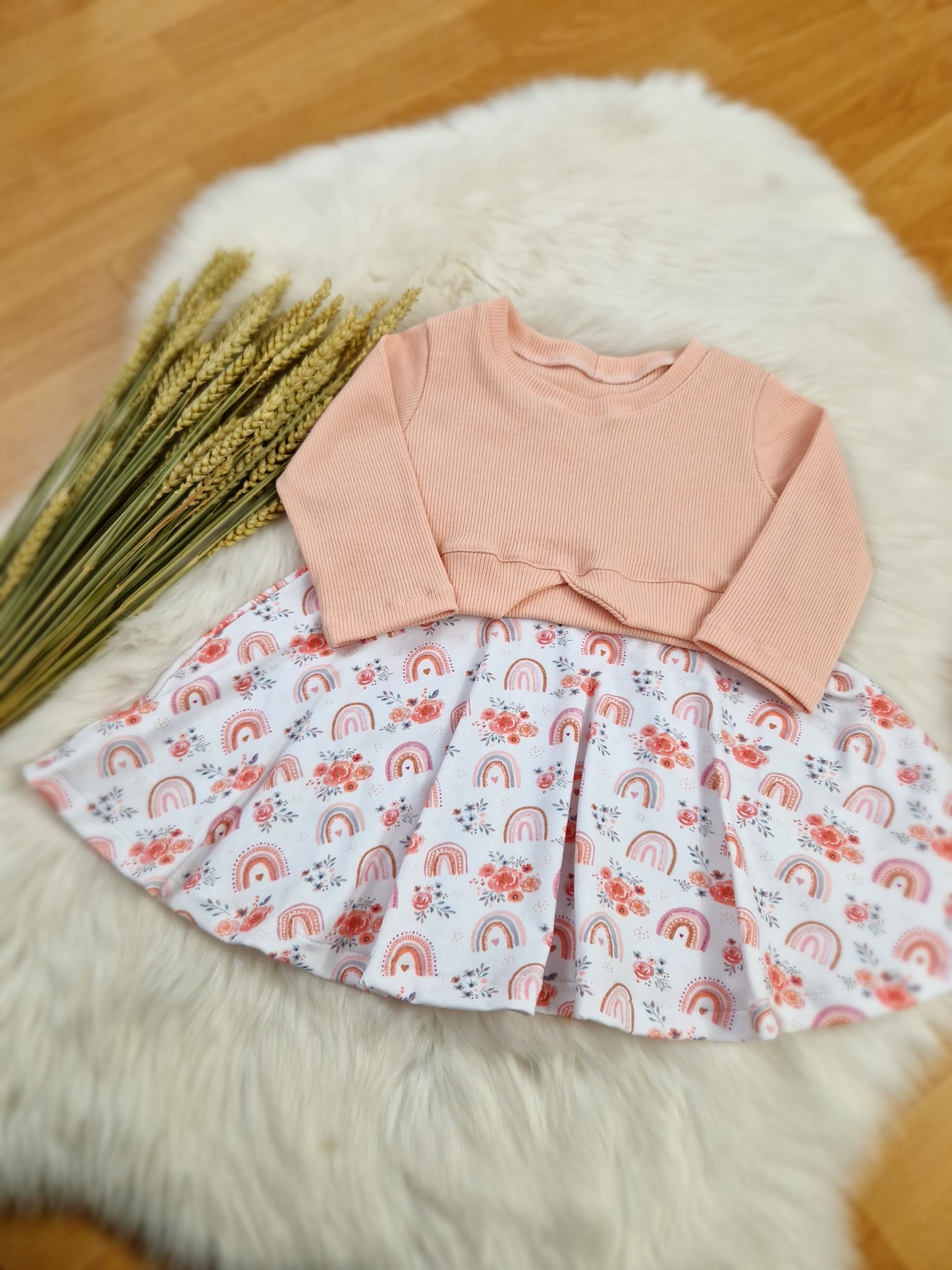 Handmade Set – Kleid & Sweater Kurz | Größe 80 | Mädchen