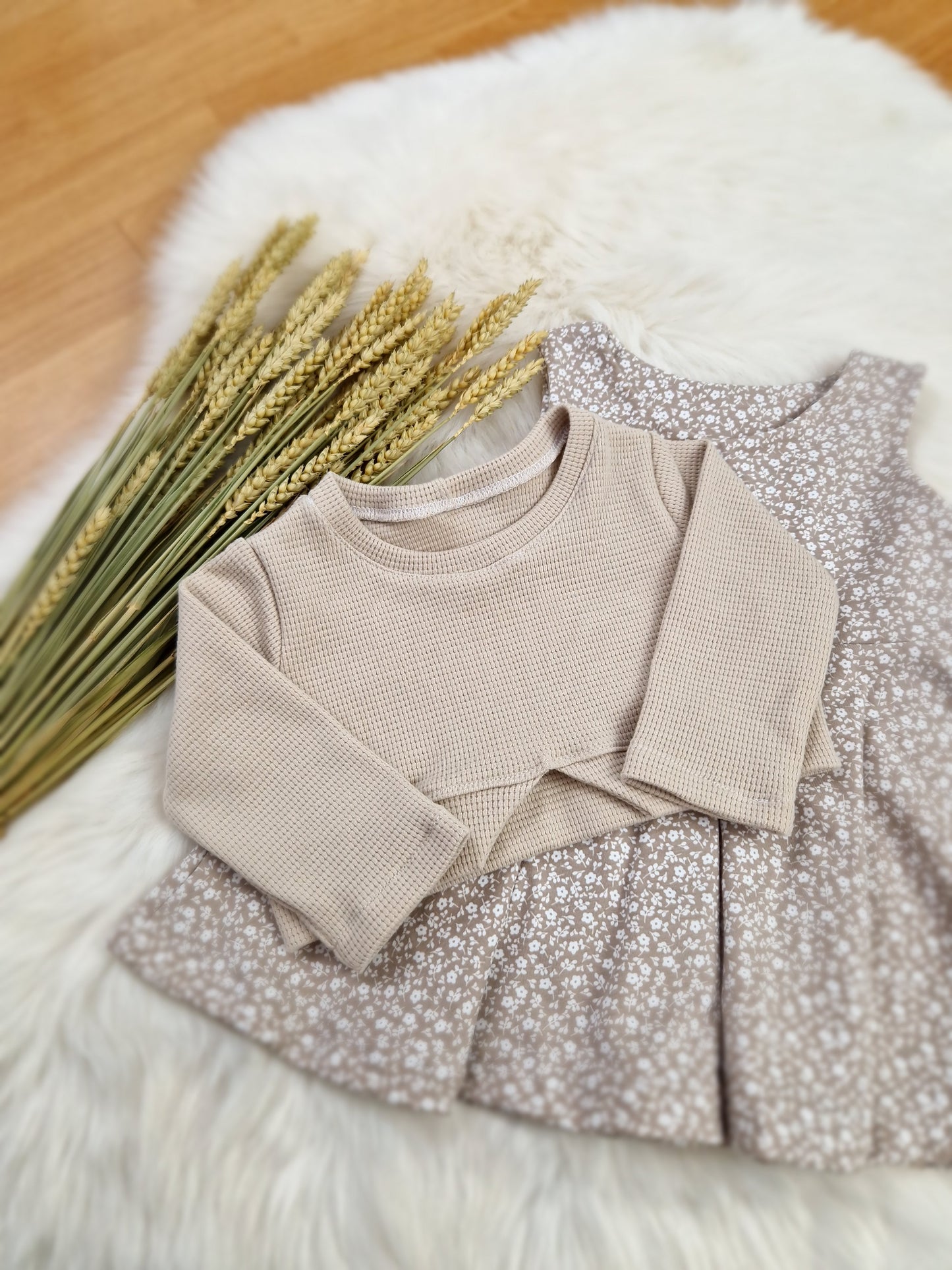 Handmade Set – Kleid & Sweater Kurz | Größe 80 | Mädchen