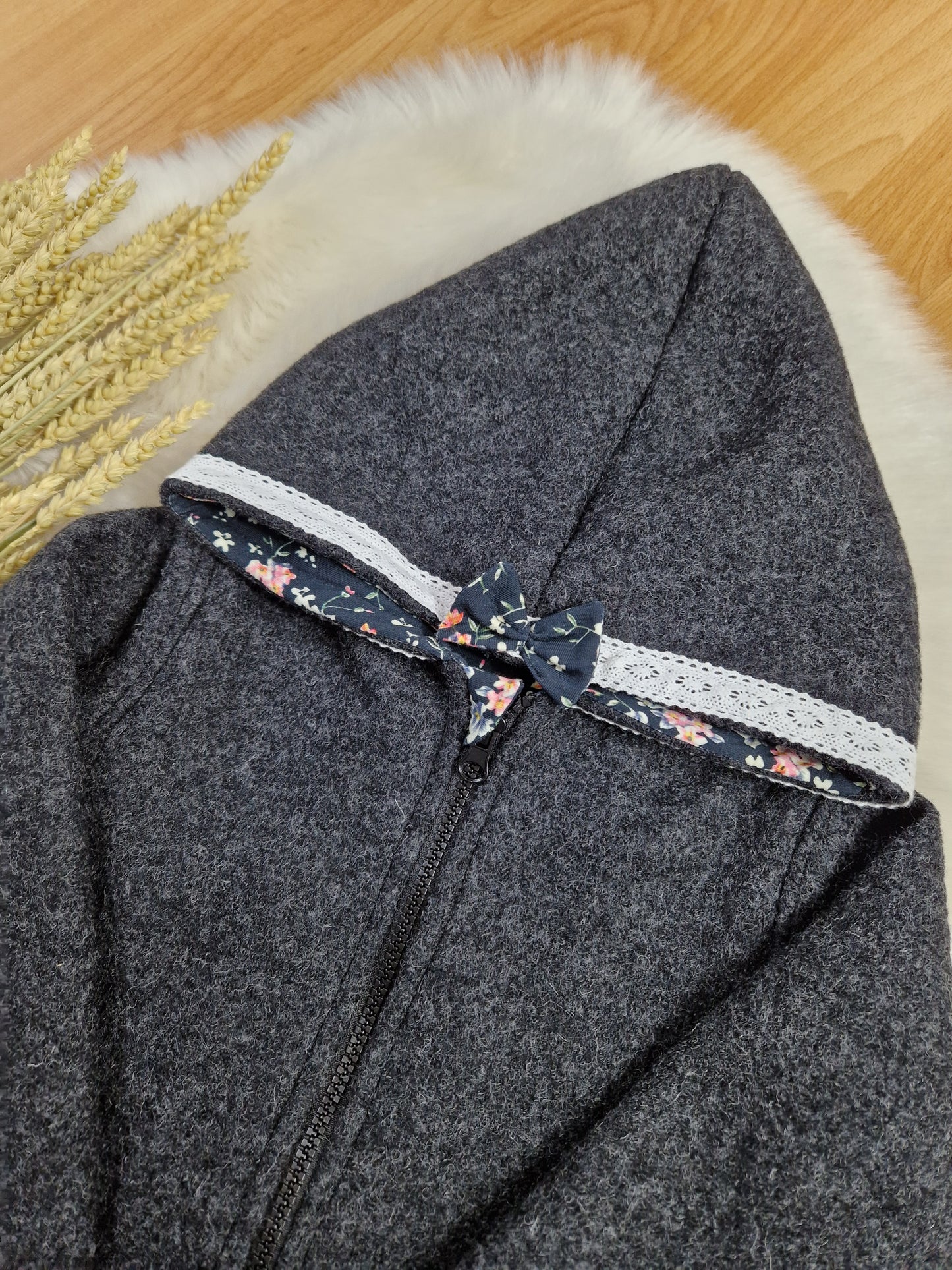 Handmade Walkmantel – Mädchen – Gr. 104