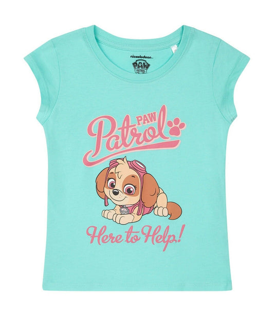 Paw Patrol T-Shirt | Pink & Türkis | Mädchen | Gr. 92–128 | Neu mit Etikett