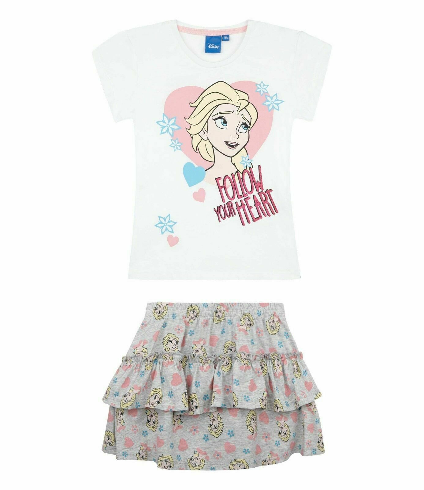 Disney Die Eiskönigin Set | Shirt + Rock | Mädchen | Gr. 98–128 | Neu mit Etikett