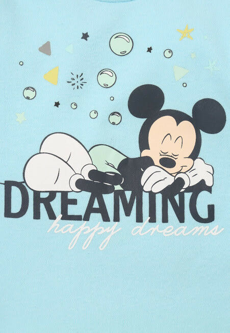 Disney Mickey Mouse Schlafanzug – 2-teilig – Jungen – Grau oder Blau – Gr. 62–92