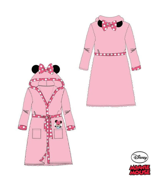Disney Minnie Mouse Bademantel – Rosa – Mädchen – Gr. 98 & 104