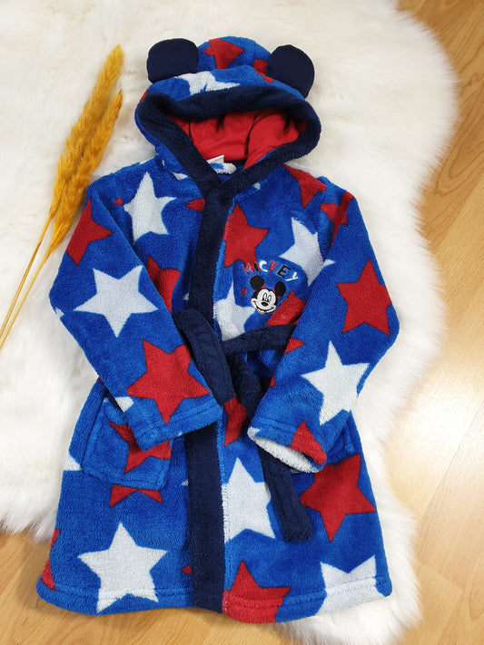 Disney Mickey Mouse Bademantel – Blau mit Sternen – Jungen – Gr. 74/80