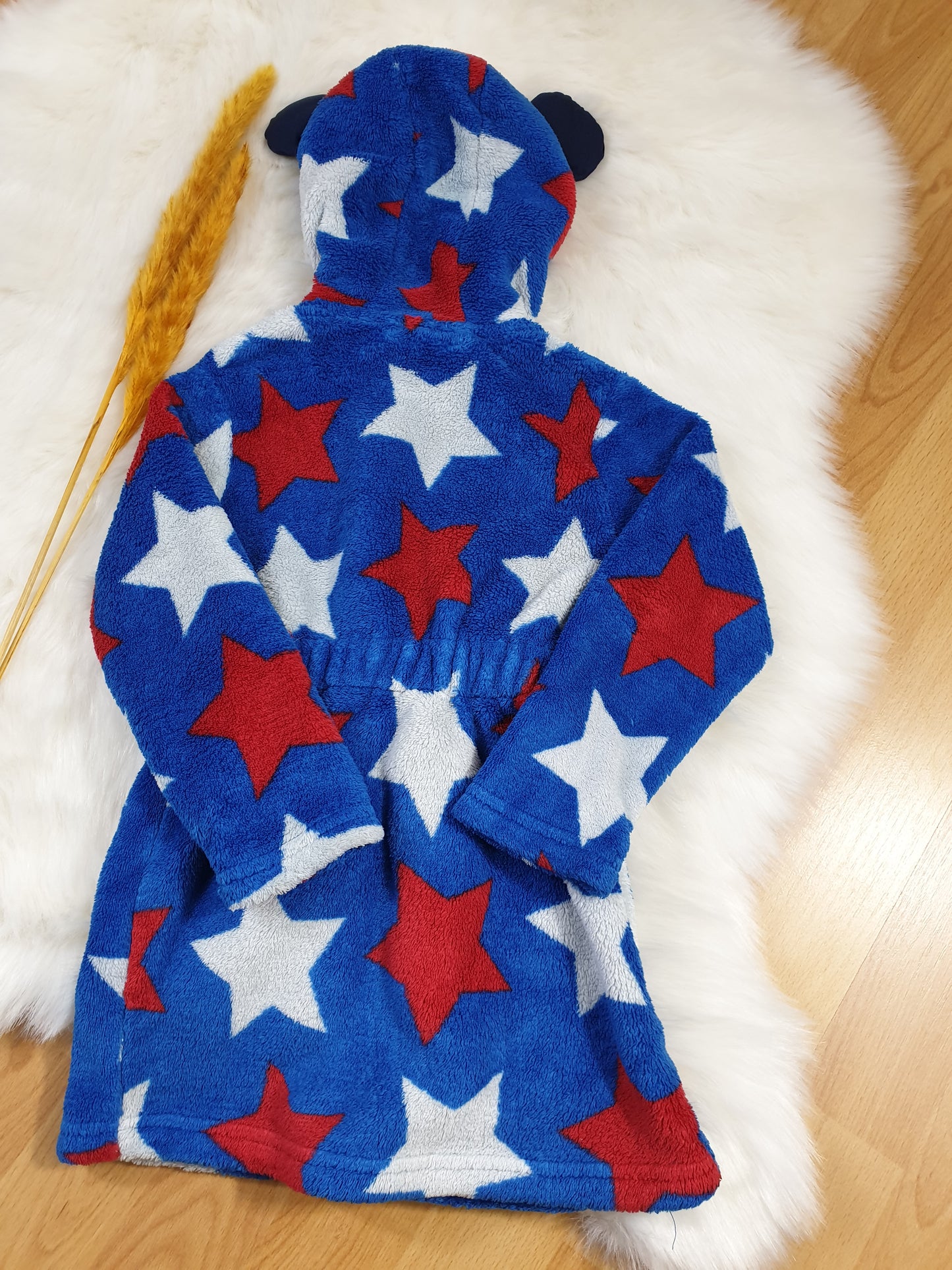 Disney Mickey Mouse Bademantel – Blau mit Sternen – Jungen – Gr. 74/80