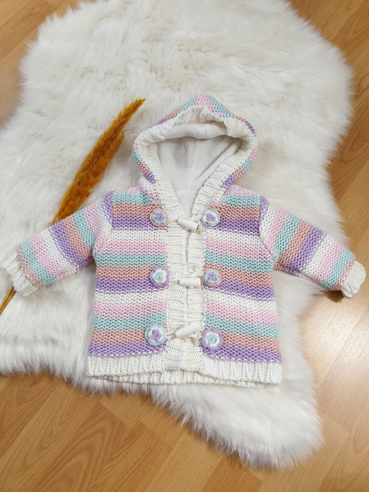 George Strickjacke – Mehrfarbig Gestreift – Mädchen – Gr. 62/68