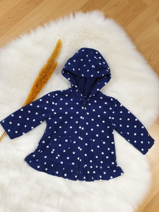 George Fleecejacke – Blau mit Punkten – Mädchen – Gr. 62/68