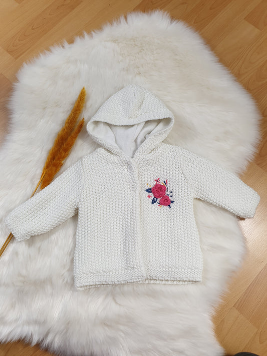 George Strickjacke – Weiß – Mädchen – Gr. 62/68
