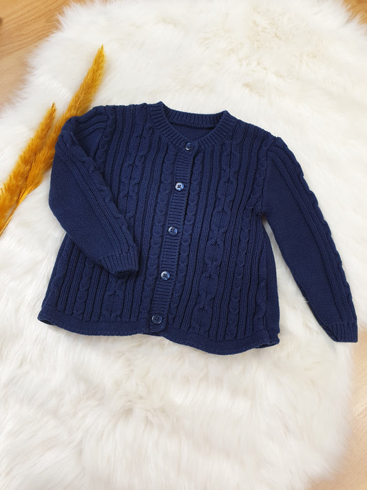 Nutmeg Strickjacke – Dunkelblau – Mädchen – Gr. 92/98