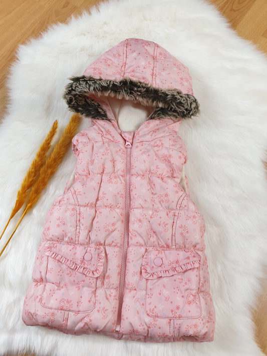 F&F Weste – Rosa mit Blumenmuster – Mädchen – Gr. 92/98