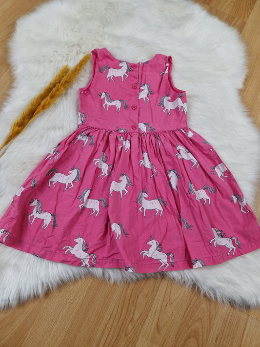 Bluezoo Kleid – Pink mit Einhorn – Mädchen – Größe 98/104 – Sehr guter Zustand