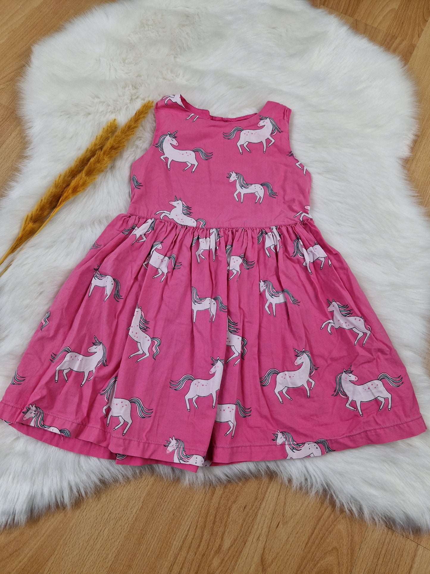 Bluezoo Kleid – Pink mit Einhorn – Mädchen – Größe 98/104 – Sehr guter Zustand