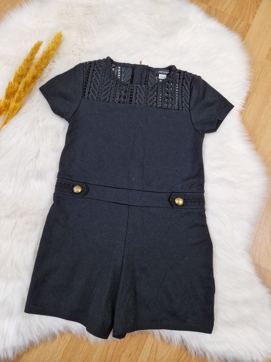 Schwarzer Jumpsuit „River Island“ – Englandmode | Größe 122/128