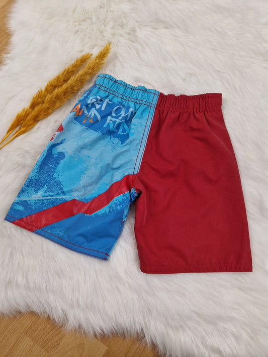 Badehose „Charly Rocket“ – Rot & Blau | Jungen 98