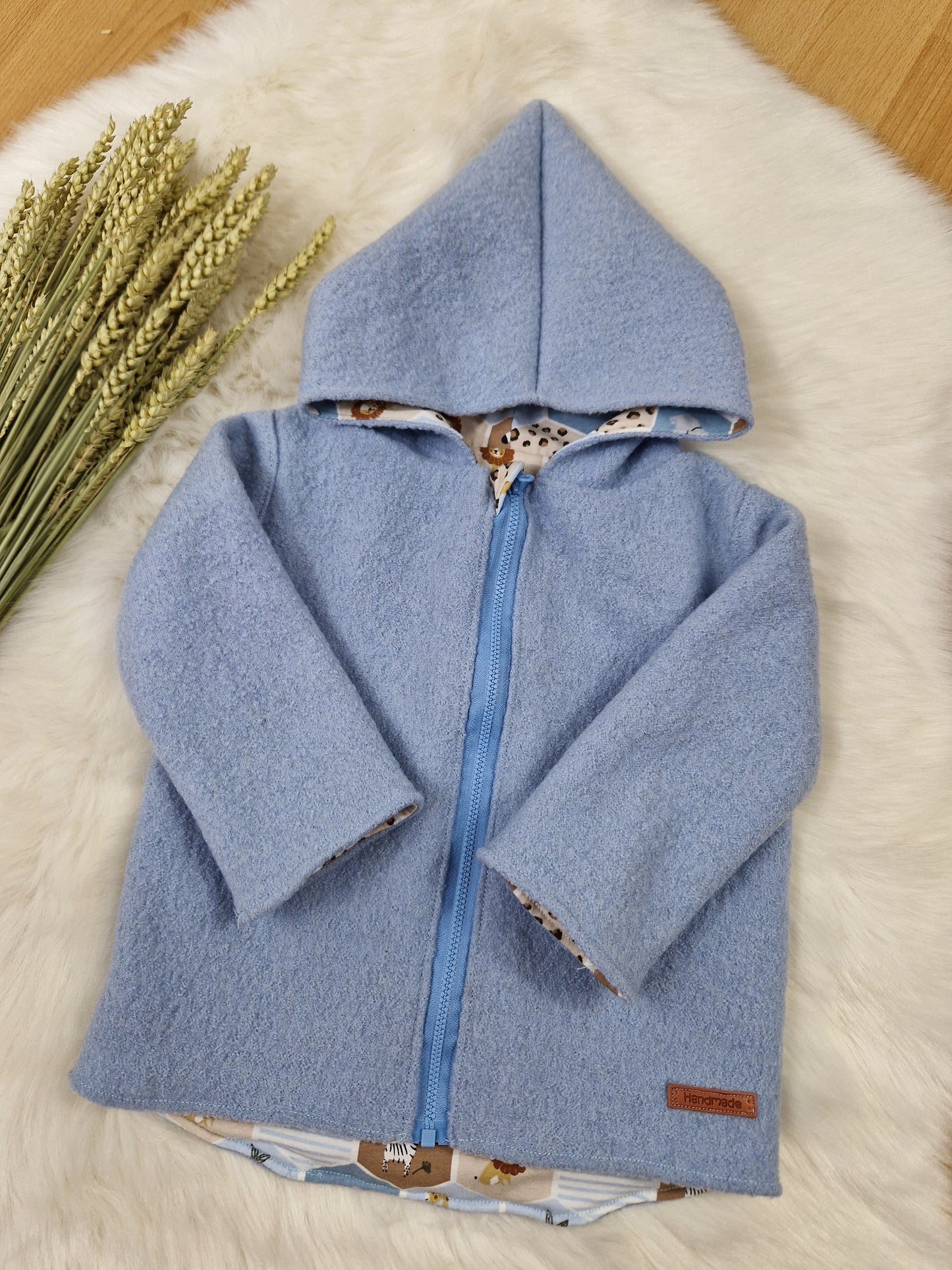 Handmade Walkjacke – Unisex – Mädchen & Jungen – Gr. 86