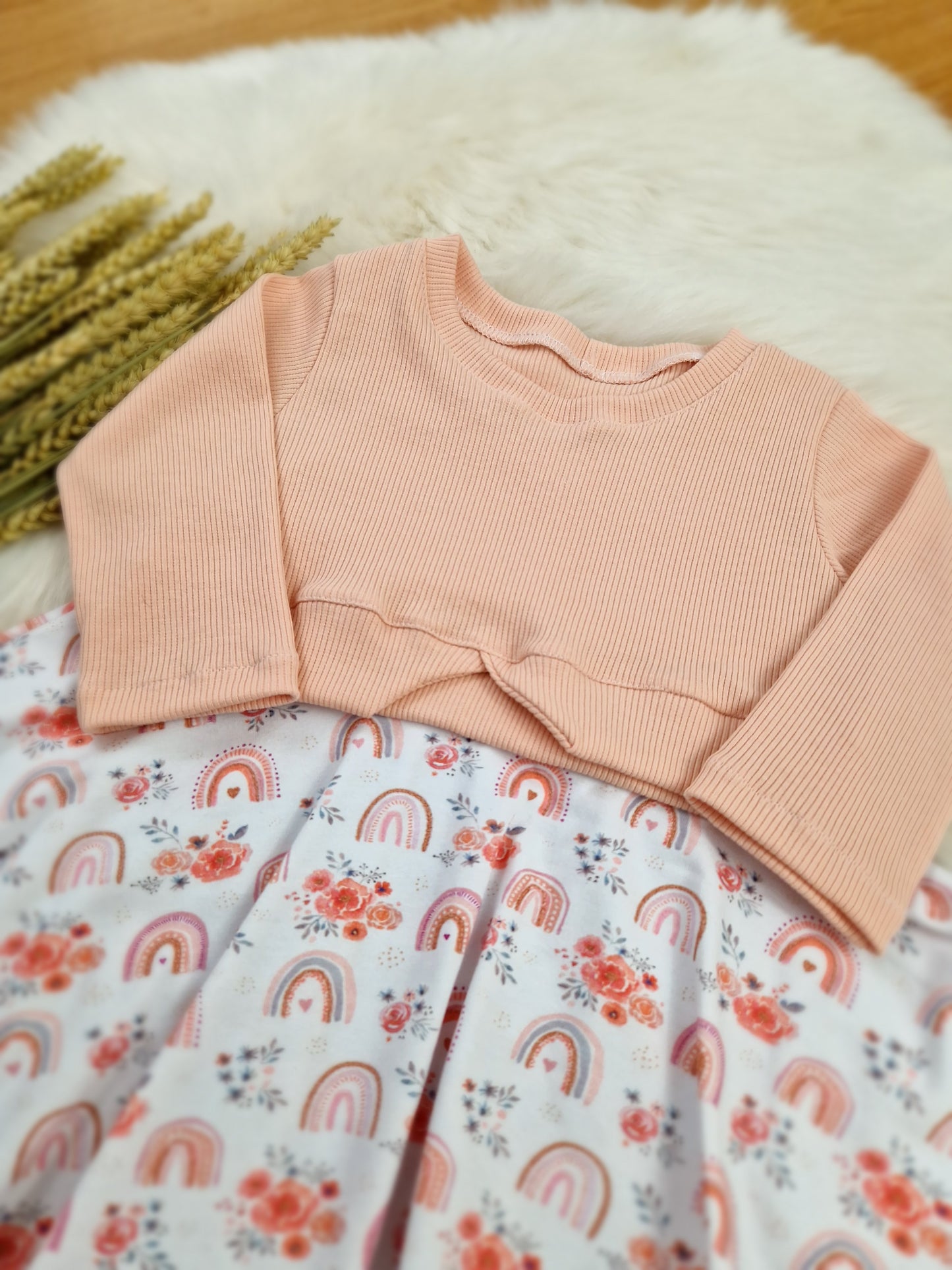 Handmade Set – Kleid & Sweater Kurz | Größe 80 | Mädchen