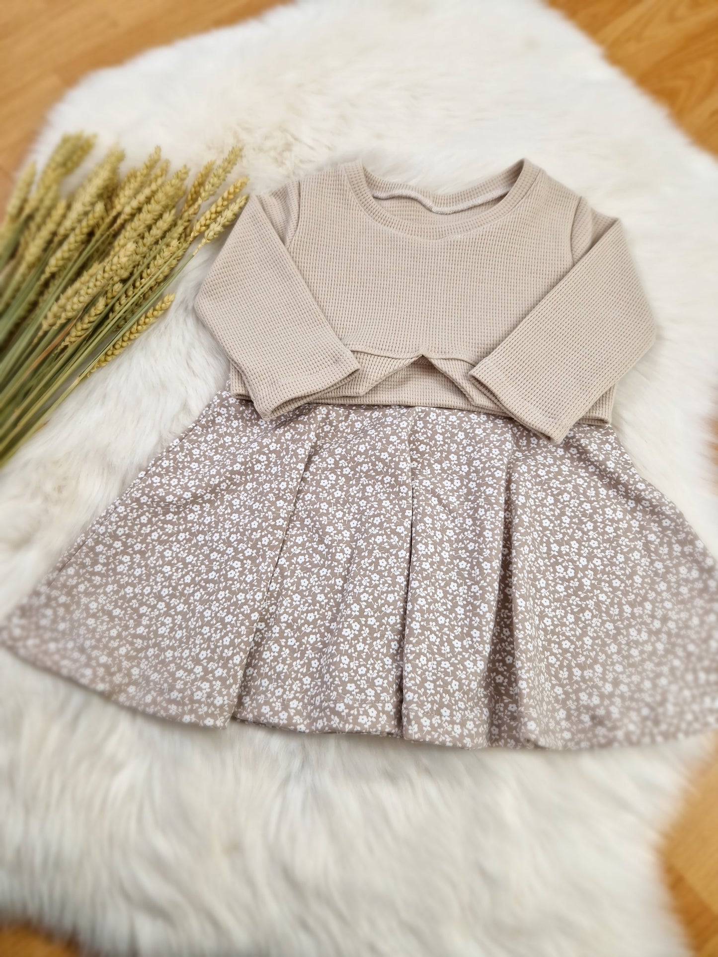 Handmade Set – Kleid & Sweater Kurz | Größe 80 | Mädchen