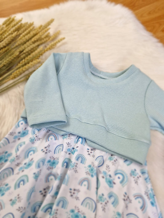 Handmade Set – Kleid & Sweater Kurz | Größe 80 | Mädchen