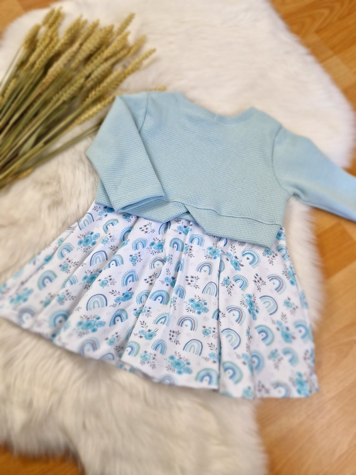 Handmade Set – Kleid & Sweater Kurz | Größe 80 | Mädchen