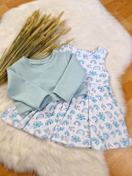 Handmade Set – Kleid & Sweater Kurz | Größe 80 | Mädchen