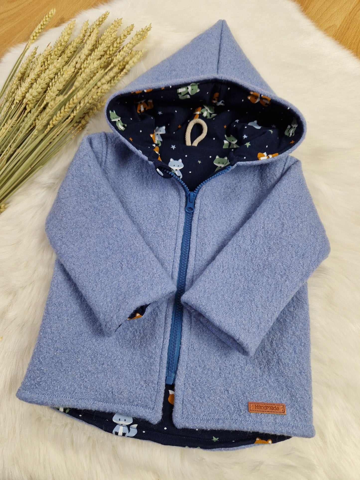 Handmade Walkjacke – Unisex – Mädchen & Jungen – Gr. 86