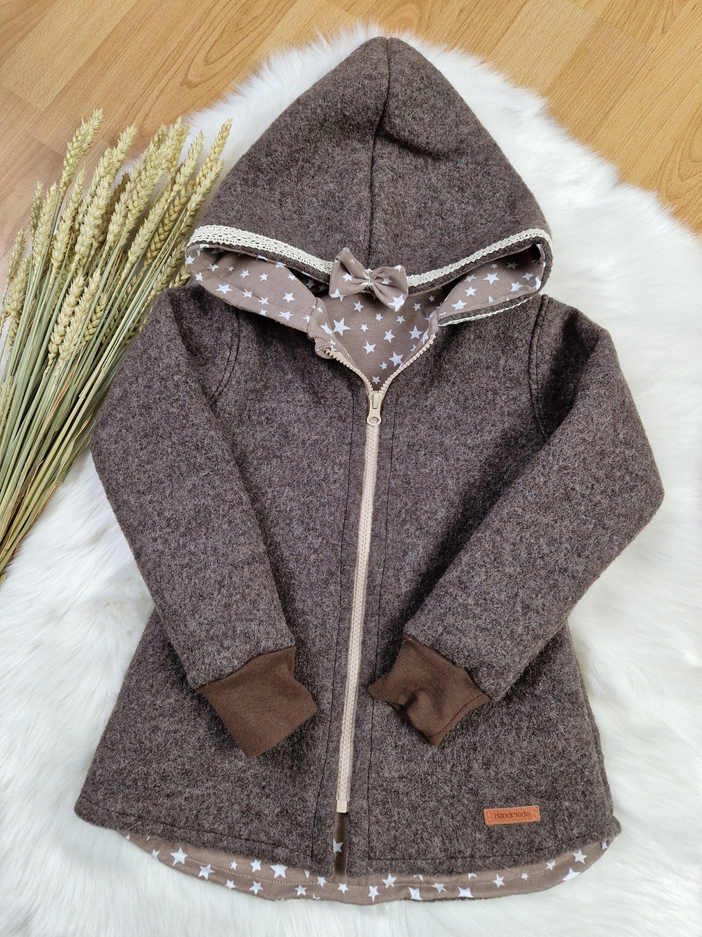 Handmade Walkmantel – Mädchen – Gr. 104