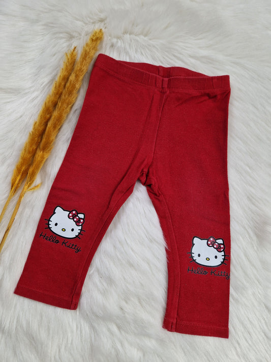 H&M Leggings Rot „Hello Kitty“ | Mädchen 74 | Guter gebrauchter Zustand