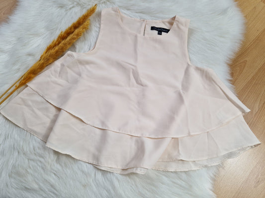 Ärmelose Bluse im Lagenlook „Matalan“ – Apricot | Größe 128/134